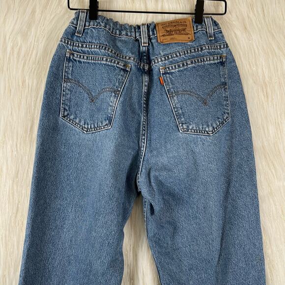 Levis 921 Slim Fit Tapered Leg Jeans Kids Size 14 Medium Wash High Waist Denim - Picture 5 of 14